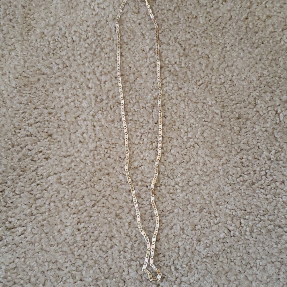 14k Yellow Gold and Rose Gold Womans Necklace 24"